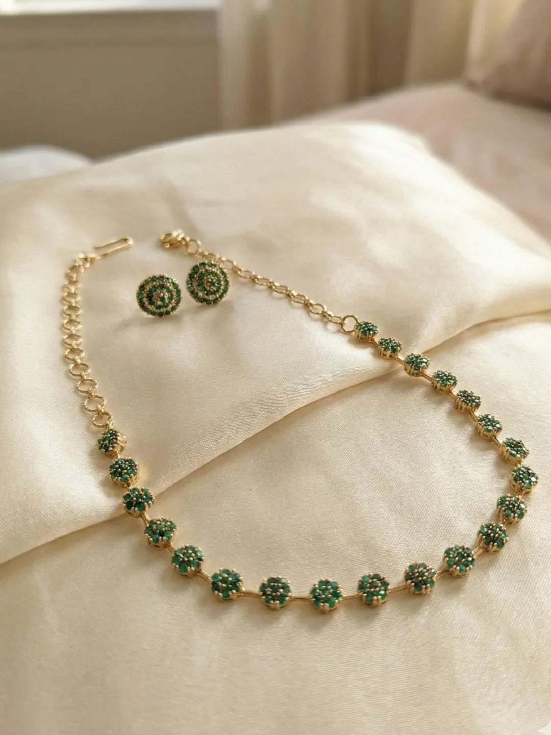 Elegant Emerald Green Jewelry Set