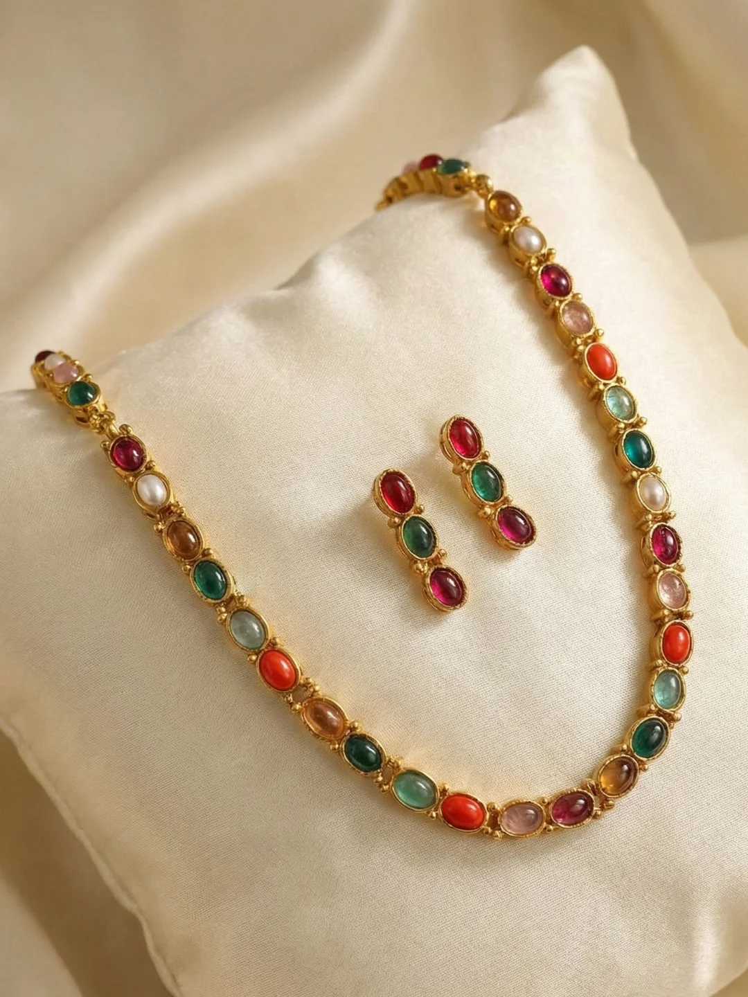 Gold-Toned Vintage Rainbow Charm Ensemble